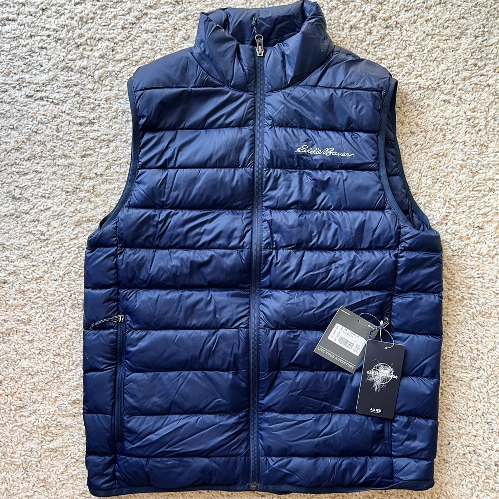 Eddie Bauer Puffer Vest - Navy (S)